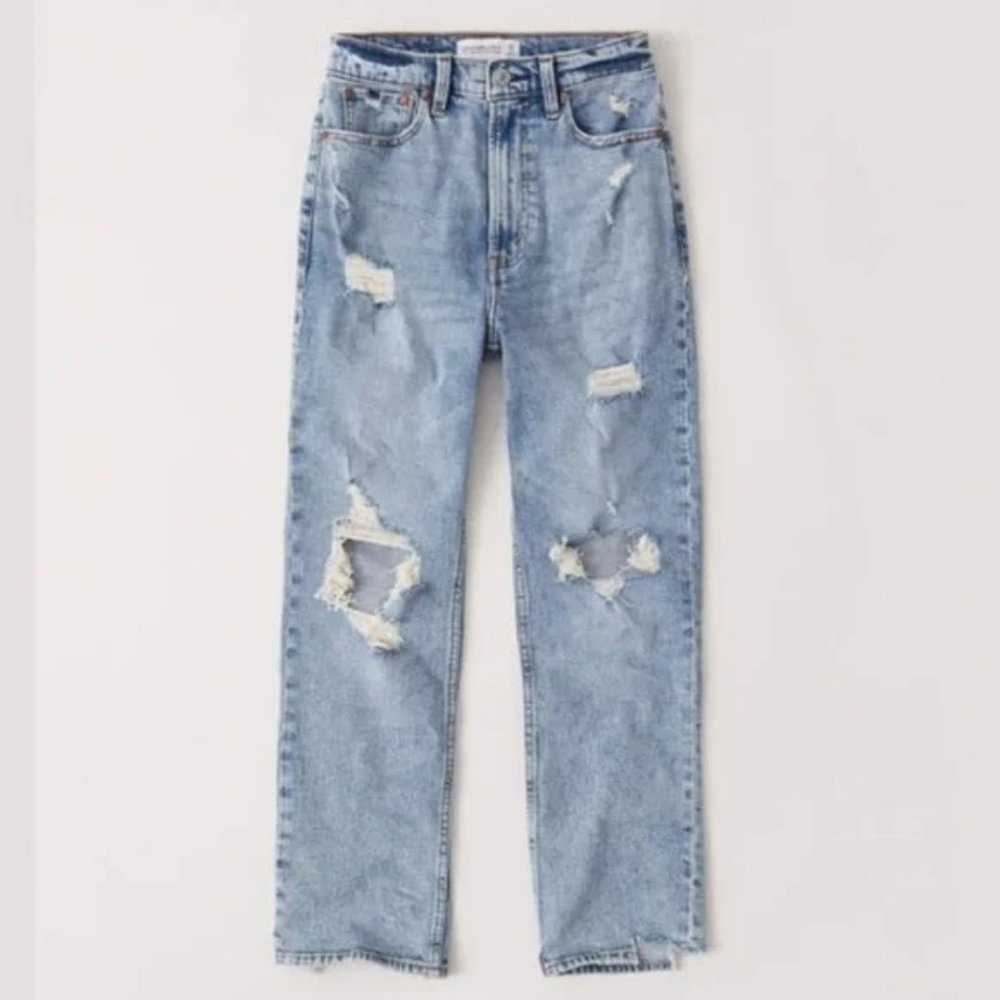 Abercrombie Ultra High Rise Ankle Straight Jeans